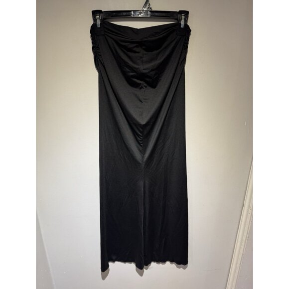 Women's Solid High Waist Lightweight Bodycon Pencil Stretch Maxi Skirt Ruched S - Picture 5 of 7